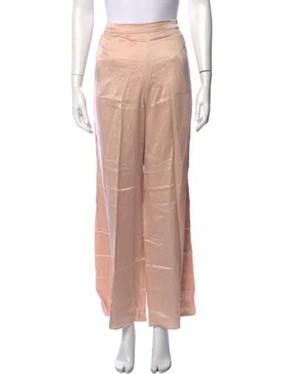 Pre-owned Lunya Silk Wide Leg Pants In Pink