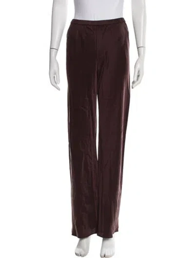 Pre-owned Lunya Silk Wide Leg Pants W/ Tags In Brown