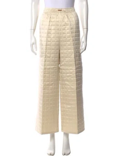 Pre-owned Lunya Silk Wide Leg Pants W/ Tags In Neutrals