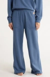 Lunya Silksweats Cotton & Silk Blend Pajama Sweatpants In Blue