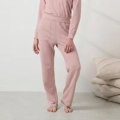 Lunya Silksweats Lightweight Terry Straight Leg Pant In Pink