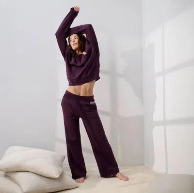 Lunya Silksweats Midweight Reversible Straight Leg In Purple
