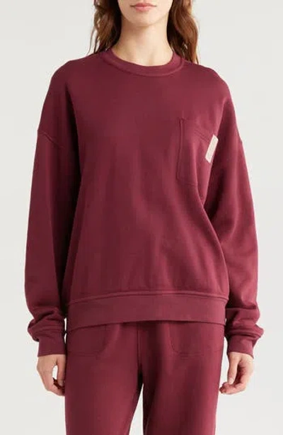 Lunya Silksweats™ Oversize Cotton Blend Pajama Sweatshirt In Brown