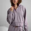 Lunya Silksweats Reversible Half Zip In Dawning Mist