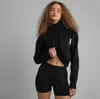 Lunya Silksweats Reversible Half Zip In Immersed Black