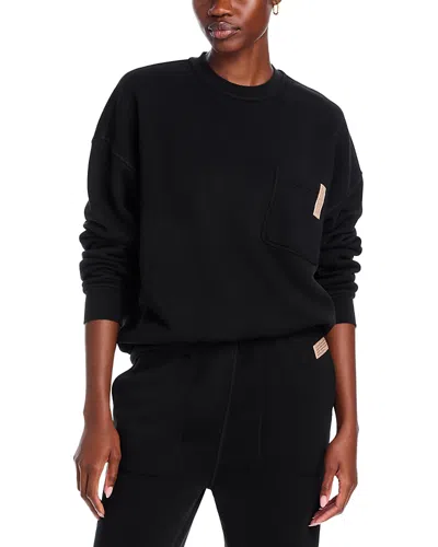 Lunya Silksweats Reversible Sherpa-lined Sweatshirt In Immersed Black