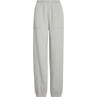 Lunya Silksweats Reversible Seamed Cotton & Silk Blend Sweatpants In Gray