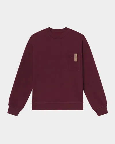 Lunya Silksweats Reversible Sherpa-lined Sweatshirt In Calliope Wine