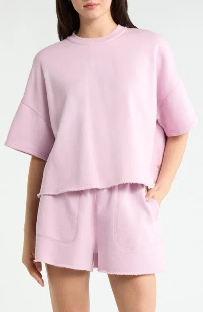 Lunya Silksweats Reversible Top In Pink