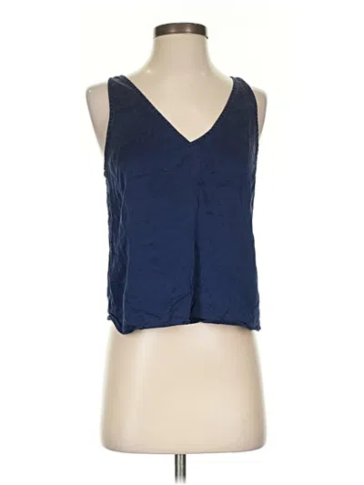 Pre-owned Lunya Sleeveless Blouse In Blue