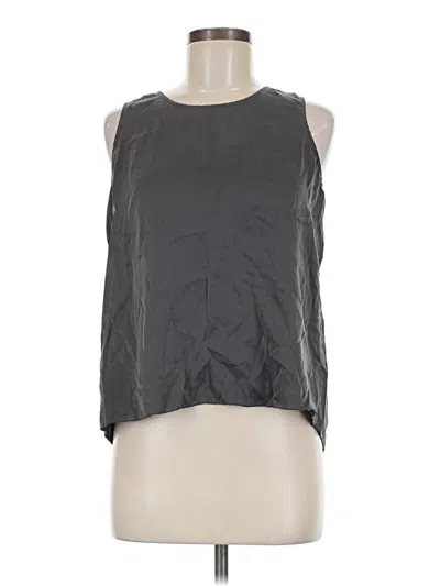 Pre-owned Lunya Sleeveless Silk Top Gray Boatneck Tops