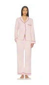 Lunya Slumberknit Button Down Pant Set In Pink