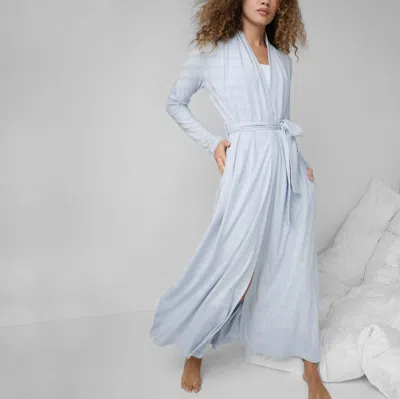 Lunya Slumberknit Maxi Robe In Tranquil Blue