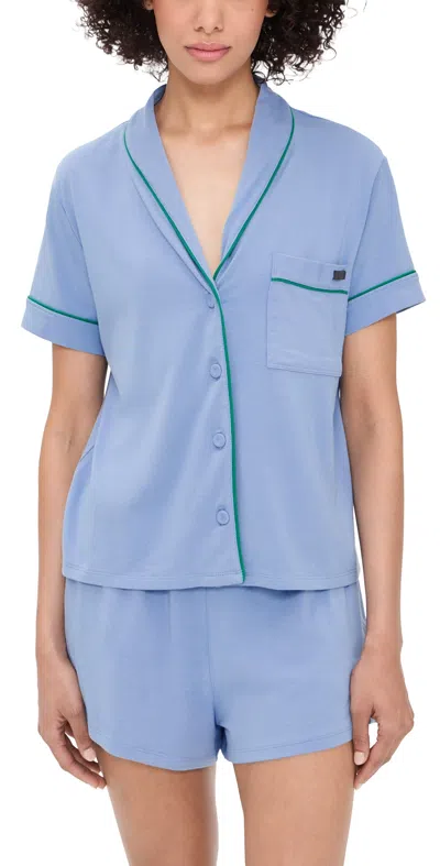 Lunya Slumberknit Pajama Set Bluebell Bloom/spring Clover