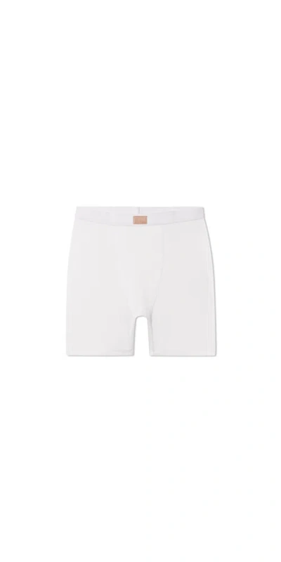 Lunya Soft Modal Rib Boyshort White
