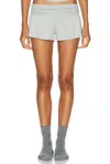 Lunya Soft Modal Rib Fold Over Short In Gray