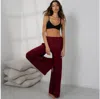Lunya Soft Modal Rib Foldover Pant In Brown