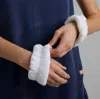 Lunya Spa Terry Wash Cuffs In Sincere White