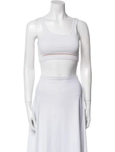 Pre-owned Lunya Square Neckline Sleeveless Crop Top In Multi