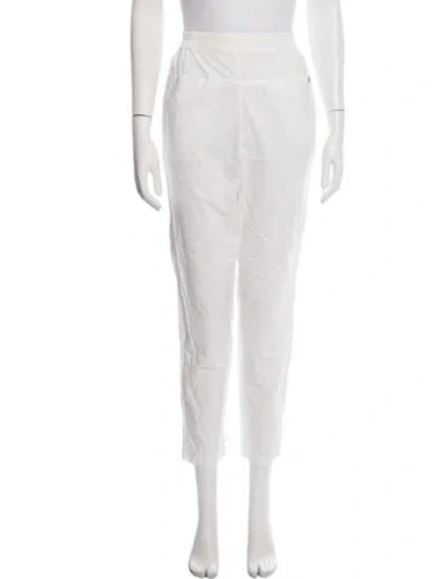 Pre-owned Lunya Straight Leg Pants In White