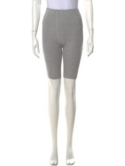 Pre-owned Lunya Striped Knee-length Shorts In Gray