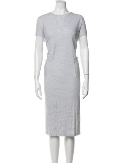Pre-owned Lunya Striped Nightgown In Gray