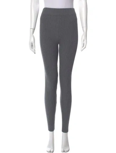Pre-owned Lunya Striped Skinny Leg Pants In Gray