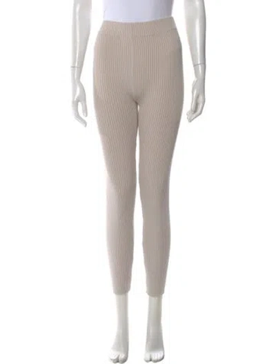 Pre-owned Lunya Striped Skinny Leg Pants In Neutral