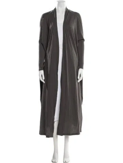 Pre-owned Lunya Supima Cotton Robe In Gray