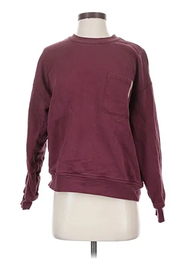 Pre-owned Lunya Sweatshirt In Burgundy