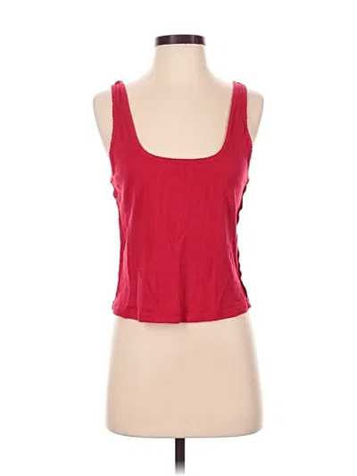 Pre-owned Lunya Tank Top Red Sweetheart Neckline Tops
