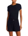 Shop Lunya Tee & Shorts Pajama Set In Immersed Black