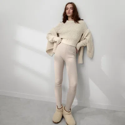 Lunya Textured Cotton Shrunken Crew Neck In Swan White