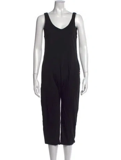 Pre-owned Lunya V-neck Jumpsuit In Black