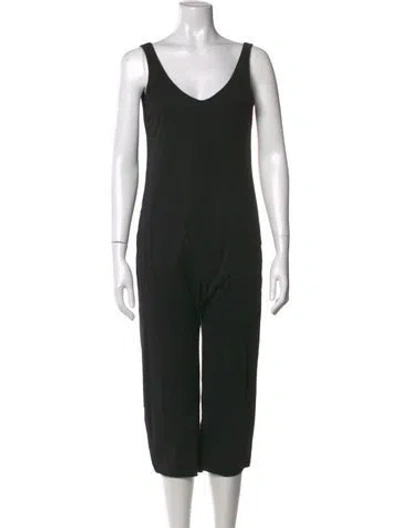 Pre-owned Lunya V-neck Jumpsuit In Black