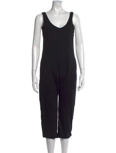 Pre-owned Lunya V-neck Jumpsuit In Black