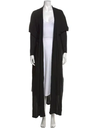 Pre-owned Lunya V-neck Long Dress In Black