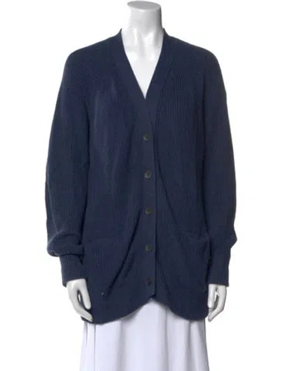 Pre-owned Lunya V-neck Sweater In Blue