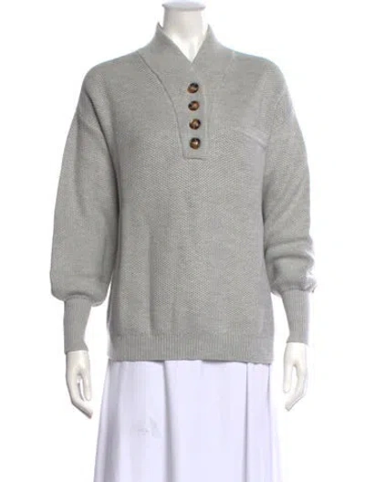 Pre-owned Lunya V-neck Sweater In Gray