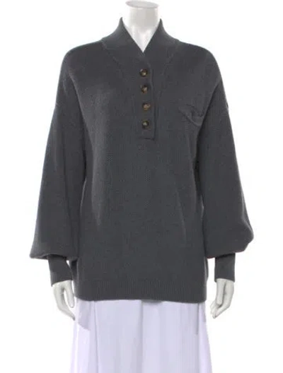 Pre-owned Lunya V-neck Sweater In Grey