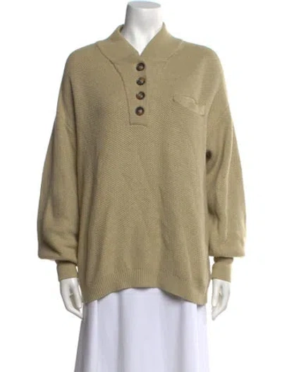 Pre-owned Lunya V-neck Sweater In Neutral