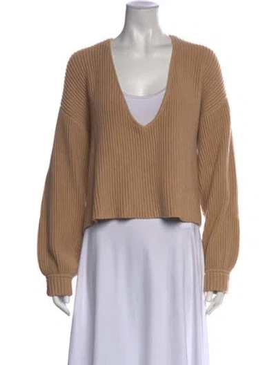 Pre-owned Lunya V-neck Sweater In Neutrals