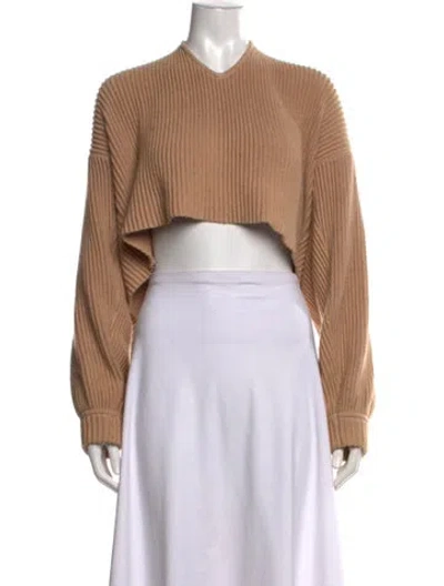 Pre-owned Lunya V-neck Sweater In Orange