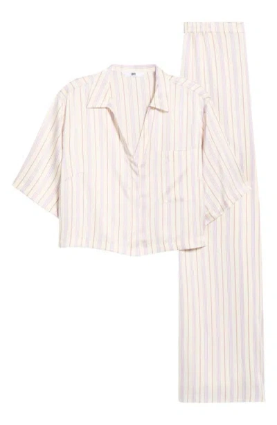 Lunya Washable High Waist Silk Pajamas In Neutral