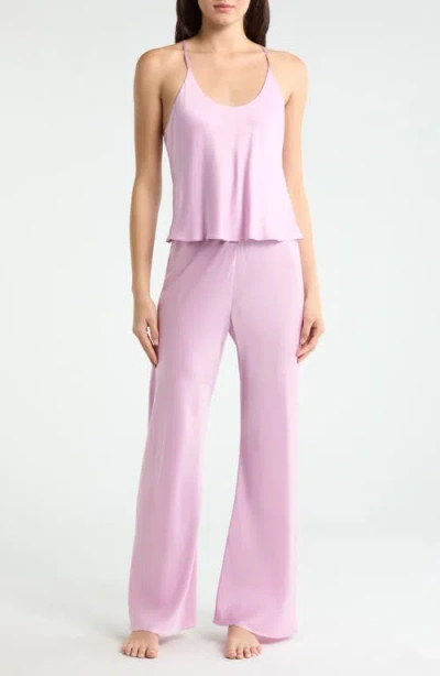 Lunya Washable Silk Bias Cut Cami Pajamas In Purple