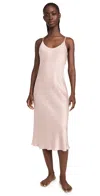 Lunya Washable Silk Bias Slip Dress In Delicate Pink