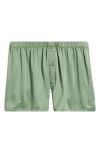 Lunya Washable Silk Boxer Shorts In Green