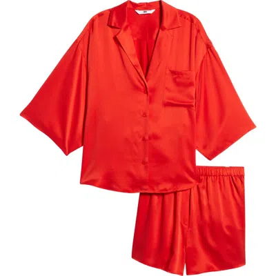Lunya Washable Silk Button-up Short Pajamas