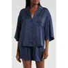 Lunya Women's Washable Silk Relaxed 2-piece Top & Shorts Set In Deep Blue