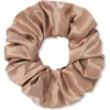 Lunya Washable Silk Classic Scrunchie In Hushed Tan
